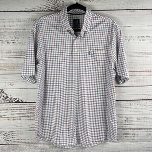 Johnnie O Men's Size L Prep Formance Button Up Polo Shirt